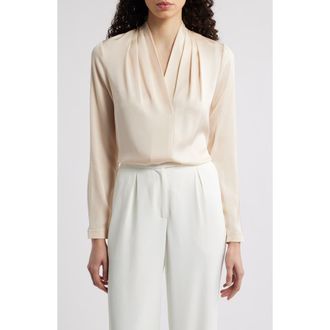 Kobi Halperin Nellie Stretch Silk Georgette Top in Ecru at Nordstrom, Size X-Large