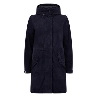 Moorer Parkas, female, Blue, Size: 2XS Long Coat