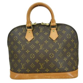 Louis Vuitton Alma Handbag Monogram Canvas Brown Canvas Handbag (Pre-Owned)