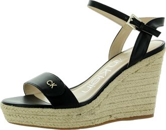 Calvin Klein HamaI Wedged Sandal Black KCHAMAL-001 Womens