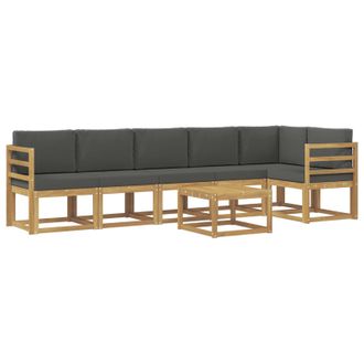 vidaXL Conjunto De Sof&aacute;s De Exterior 7 Pcs Blanco Y Antracita Vidaxl