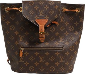 Louis Vuitton Monogram Canvas Montsouris Womens Backpack (Pre-Owned)