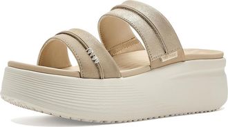 Hey Dude Austin Slide Classic Womens Wedge Shoes Champagne Metallic : 12 M, Synthetic