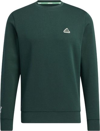 adidas Mens adidas Logo Printing Round Neck Long Sleeves Pullover Green HG5784