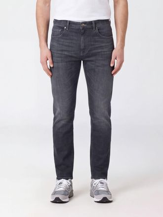 Eleventy Jeans slim fit in denim di cotone grigio a cinque tasche
