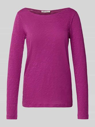 Marc O'Polo Regular Fit Langarmshirt aus reiner Baumwolle in Fuchsia, Gr&ouml;&szlig;e L