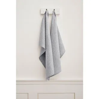 Solino Home Linen Kitchen Towels Set of 2, 17 x 26 Inch for Dining Table, Holiday and Everyday Table Decor - Kitchen Linen in Oyster Grey at