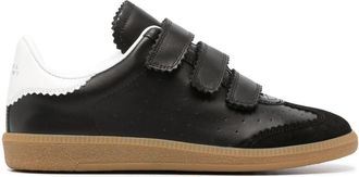 Isabel Marant Beth perforated touch-strap sneakers - women - Leather - 35 - Black