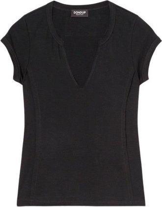 Dondup Relaxed-Fit Deep V-Neck Cotton T-Shirt