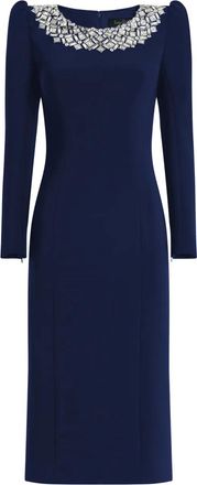Jenny Packham Abito midi Jacquetta con decorazione - Blu