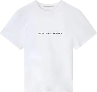 Stella McCartney Cotton Jersey T-shirt - Dames - T-shirts - Wit - M - Katoen - Tops