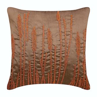 OEM Funda De Almohada Naranja De 22x22 Pulgadas, Funda De Coj&iacute;n Rojo &Oacute;xido Con Estampado De Granja Bordado Con Cuentas, Funda De Coj&iacute;n Cuadrada De Ray&oacute;n C