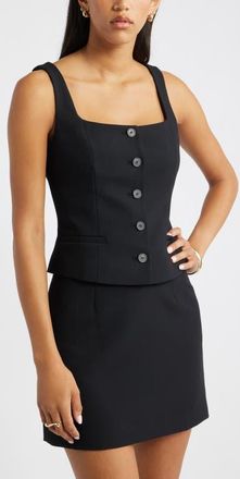 Open Edit The Icon Button-Up Top in Black at Nordstrom, Size Xx-Small