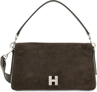 Hogan H-Turn Vouwbare Tas - Dames - Handtassen - Bruin - ONE Size - Su&egrave;de - Tassen