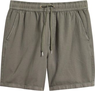 AllSaints Folgate Cotton & Linen Twill Shorts in Maple Green at Nordstrom, Size Xx-Large