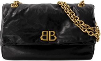 Balenciaga Kleine Monaco Tas - Dames - Schoudertassen - Zwart - ONE Size - Leer - Tassen