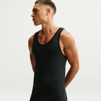 Nike Mens Essential Stretch Cotton Dri-FIT Tank Top in Black | KE1274-001