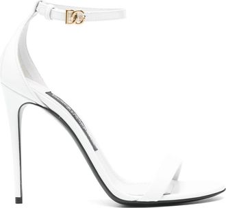 Dolce & Gabbana 100mm leather sandals - women - Calf Leather - 40.5 - White