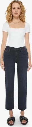 Mother Mid Rise Rambler Zip Ankle Jeans In Night In Venice