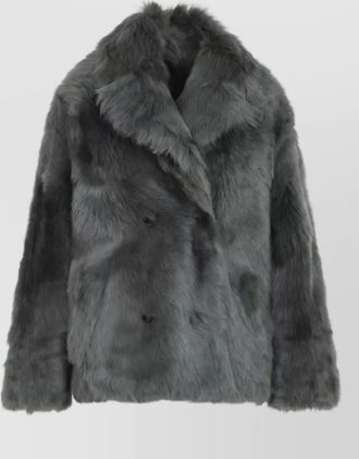 Yves Salomon shearling double-breasted jacket