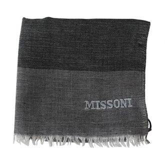 Missoni Sciarpa in lana a righe - - Accessories - Uomo - Grigio - ONE SIZE