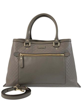 Gucci Leather Microguccissima Tote Bag (Authentic Pre-Loved)
