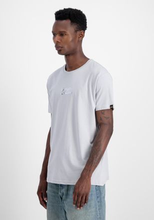 Alpha Industries T-Shirt ALPHA INDUSTRIES Metal Plate T-Shirt, Herren, Gr. XXL, grau (pastel grau), Obermaterial: 100% Baumwolle, Shirts T-Shirt