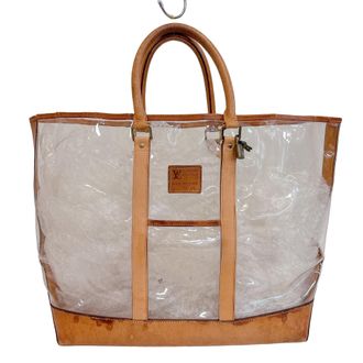 Louis Vuitton Brown Clear Vinyl Leather Tote Bag (Pre-Owned)