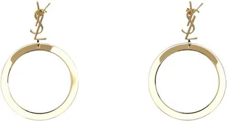 Saint Laurent Golden Cassandra hoop earrings