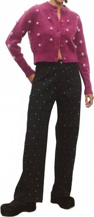 Alemais Elia Cropped Cardigan In Mulberry