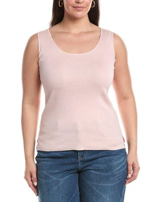 Akris Sleeveless Silk & Linen-Blend Top