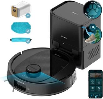 Cecotec Cecotec Robot Aspirador Y Friegasuelos Con Base De Autovaciado Conga Y80. Navegaci&oacute;n L&aacute;ser E Ia, Potencia Succi&oacute;n 13000pa