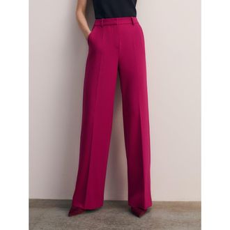 The Fold Adelaide Crepe Trousers in Pink at Nordstrom, Size 10