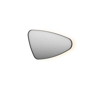 Bernacchini SP23 Spiegel - 100x4x60cm - LED onder en boven colour changing - dimbaar - organisch - in stalen kader - rechts aluminium zwart mat