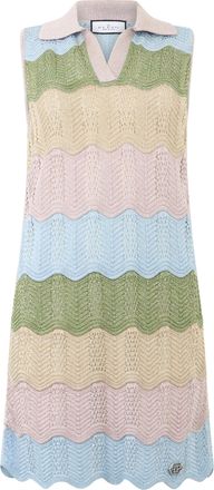 Philipp Plein Polo Neck Mini Dress Color Wave