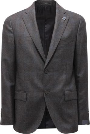 Lardini Wollen Pak Grijs | Blue Prince of Wales - Heren - Blazers - Grijs - 2XL - Wol - Jassen