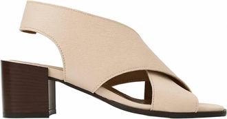 Aquatalia Womens Dovera Sandal In Sand Pebble Leather