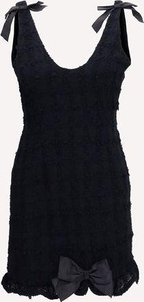 Alessandra Rich Checked boucl&eacute; tweed mni Dress with bows Female 40