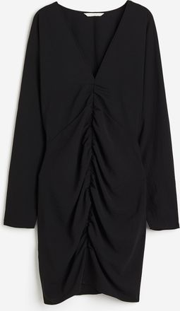 H&M Kleid mit Raffungen - Schwarz