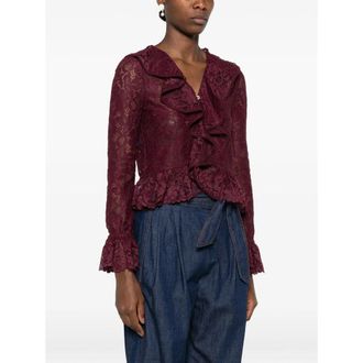 Self Portrait Burgu Blouse - Brown