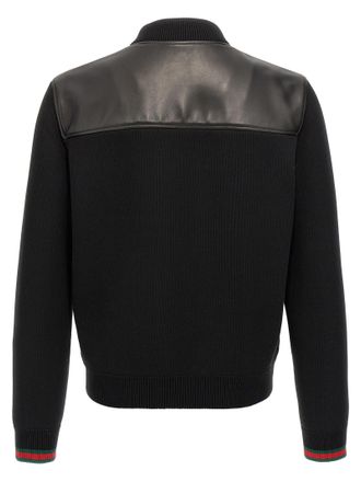 Gucci Mens Black Lamb Leather Jacket Clothing