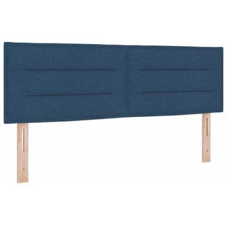 vidaXL Cama Con Somier Con Colch&oacute;n Con Cabecera Azul 140 X 200 Cm Tela Vidaxl