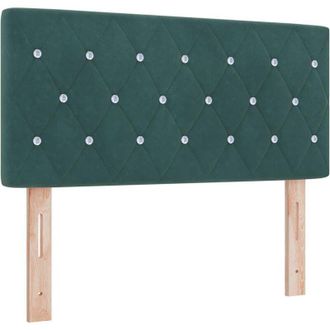 vidaXL Cabecero De Terciopelo Argyle Verde Oscuro 90 Cm Terciopelo Vidaxl