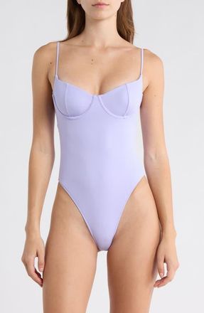 PacSun Malia One-Piece Swimsuit in Lavender at Nordstrom, Size X-Large
