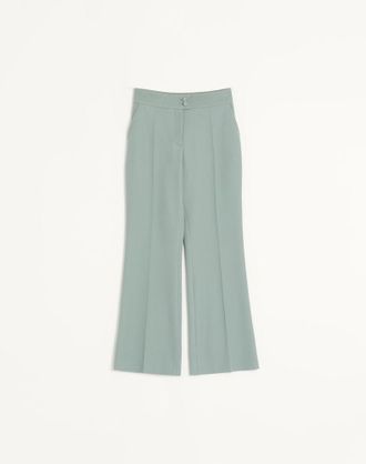 Valentino Pantaloni In Light Diagonal Wool Donna SALVIA 36