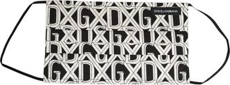 Dolce & Gabbana Logo-Monogram Katoenen Mondkapje - unisex - Zijden sjaals - Zwart - ONE Size - Katoen - Accessoires