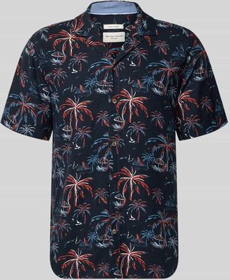 Tom Tailor Regular Fit Freizeithemd aus Viskose-Leinen-Mix in Dunkelblau, Gr&ouml;&szlig;e XXXL