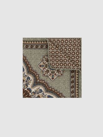 Reiss Sage Green Pocket Square