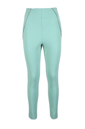 Aniye By Mint Green Cropped Trousers with Slim Tapered Silhouette