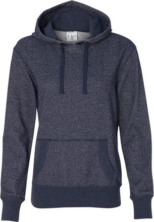 J. America Womens Glitter French Terry Hooded Sweatshirt